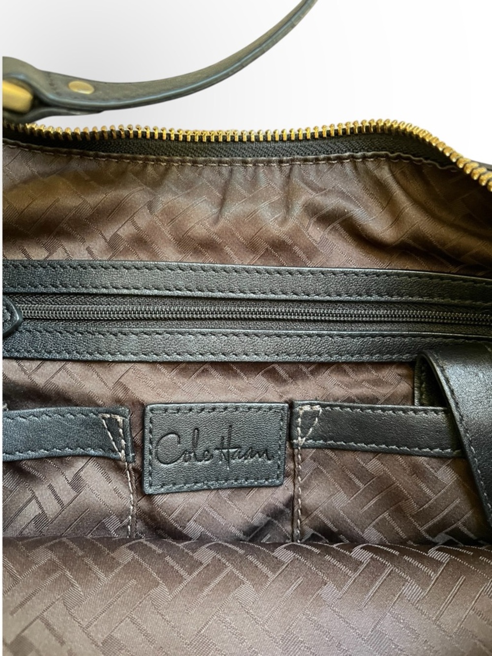 Cole Haan Black Leather Hobo Shoulder Hand Bag - Picture 13 of 13